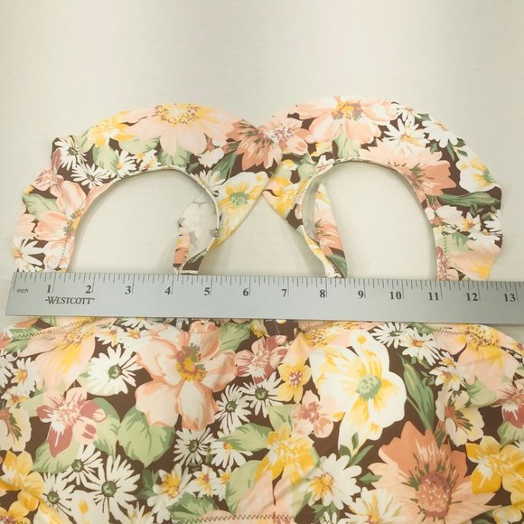 Shade And Shore Women's Size 34DD Ruffle Strap Bikini Swim Top Cinnamon NWOT - Picture 8 of 12